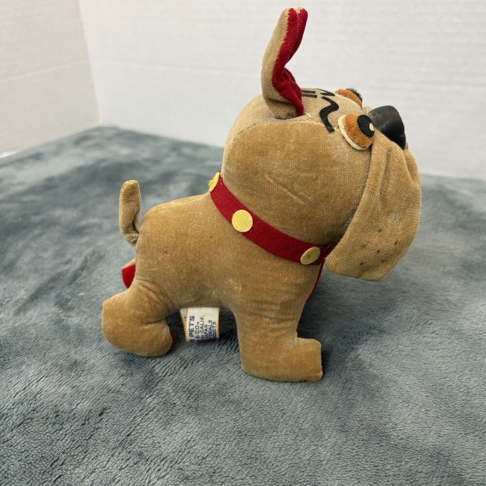 R. Dakin Dream Pets Vintage Stuffed Beige Bulldog Dog Toy 5.5" Japan Plush - Picture 4 of 10